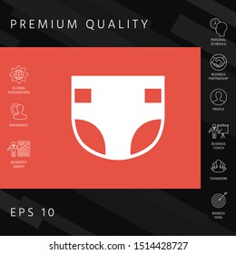 Nappy icon symbol. Graphic elements for your design