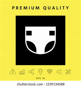 Nappy icon symbol. Graphic elements for your design