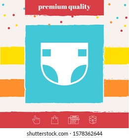 Nappy icon symbol. Graphic elements for your design