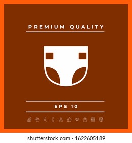 Nappy icon symbol. Graphic elements for your design