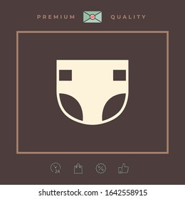 Nappy icon symbol. Graphic elements for your design
