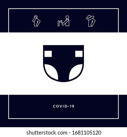Nappy icon symbol. Graphic elements for your design