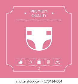 Nappy icon symbol. Graphic elements for your design