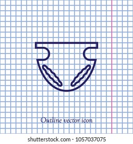 Nappy outline icon, vector design element
