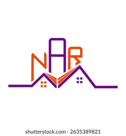 NAR Real State logo design, NAR simple and modern logo. NAR luxurious alphabet design  