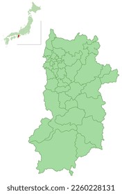 Nara Map prefectures municipalities icon