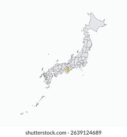 Nara Prefecture highlighted on Japan map