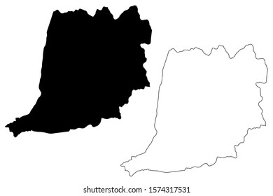 Naranjito municipality (Commonwealth of Puerto Rico, Porto Rico, PR, Unincorporated territories of the United States) map vector illustration, scribble sketch Naranjito map