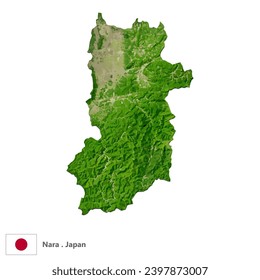 Nara,Prefecture of Japan Topographic Map (EPS)