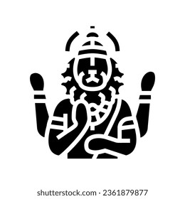 narasimha god indian glyph icon vector. narasimha god indian sign. isolated symbol illustration