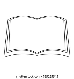 Narative book icon. Outline illustration of narative book vector icon for web