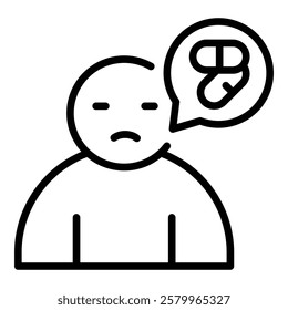 Narcissism icon. Outline Narcissism vector icon for web design isolated on white background