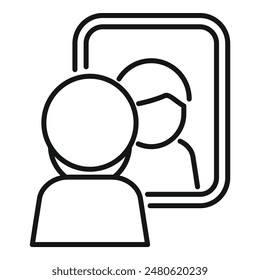 Narcissist is admiring himself in a mirror