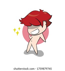 Narcissistic expression of vector illustration characters