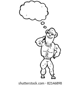 narcissistic gym guy thinking