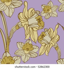 Narcissus seamless background