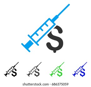Narcotic Business flat vector icon. Colored narcotic business gray, black, blue, green icon versions. Flat icon style for web design.