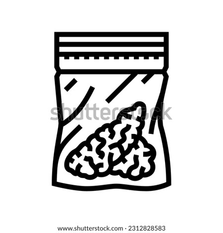 narcotic cannabis line icon vector. narcotic cannabis sign. isolated contour symbol black illustration