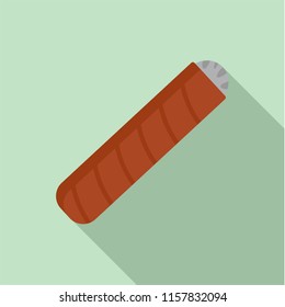 Narcotic cigar of cuba icon. Flat illustration of narcotic cigar of cuba vector icon for web design