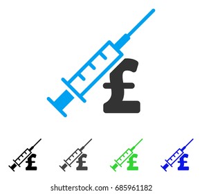 Narcotic Pound Business flat vector pictograph. Colored narcotic pound business gray, black, blue, green icon variants. Flat icon style for web design.