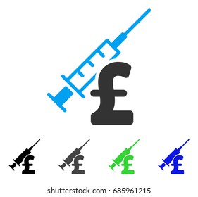 Narcotic Pound Business flat vector pictograph. Colored narcotic pound business gray, black, blue, green pictogram variants. Flat icon style for application design.