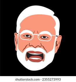 Narendra Modi Vector Illustrations: A collection of high-quality, royalty-free vector illustrations of the current Prime Minister of India, Narendra Modi. These illustrations can be used for a variety