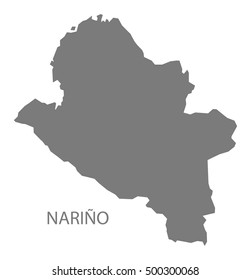 Narino Colombia Map in grey