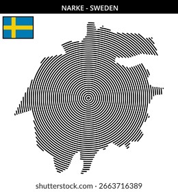 Narke Schweden konzentrische Kreis Design Umriss