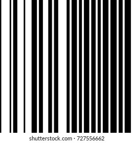 Narrow black-white vertical lines. Striped seamless pattern, abstract wallpaper. Vector