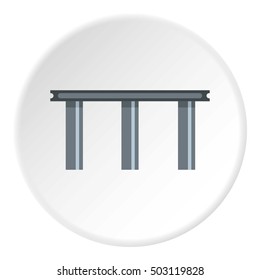 Narrow bridge icon. Flat illustration of narrow bridge vector icon for web
