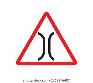 Narrow Bridge Sign png and jpg illustration