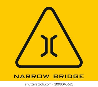 Narrow bridge vector icon