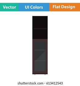 Narrow cabinet icon. Flat design. Vector illustration.