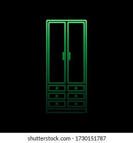 narrow cabinet nolan icon. Simple thin line, outline vector of Furniture icons for ui and ux, website or mobile application