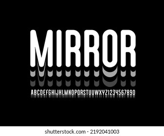 Narrow font, rounded condensed alphabet, modern letters and numbers, vector illustration 10EPS