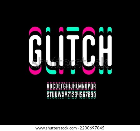 Narrow font, rounded condensed alphabet, modern letters and numbers, vector illustration 10EPS