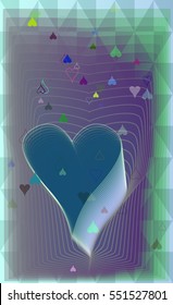 narrow label between love vector background, order of thin cover