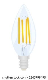 Bombilla estrecha. ilustración vectorial