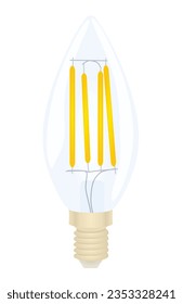 Bombilla estrecha. ilustración vectorial