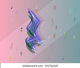 narrow music vector background into brochure, pattern among colorful info