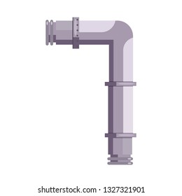Narrow pipe construction illustration. Steel, repair, construction. Engineering concept. Vector illustration can be used for topics like leakage, construction, repair service