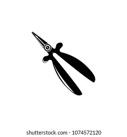 narrow pliers icon. Element of construction tools illustration. Premium quality graphic design icon. Signs and symbols collection icon for websites, web design, mobile app on white background