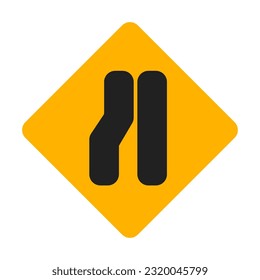 Narrow road icon in flat style, use for website mobile app presentation