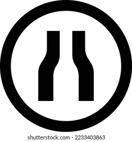 Narrow road Vector Icon Design Illustration