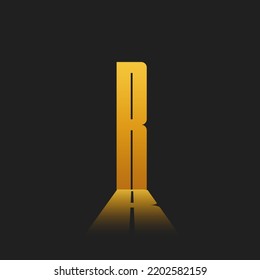 Fuentes serif estrechas. Tipo de línea delgada. Cartas para el diseño del logotipo y del título. Aislado sobre fondo negro