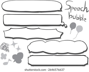 Narrow speech bubble set shadow