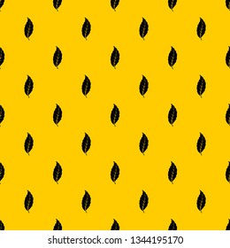 Narrow toothed leaf pattern seamless vector repeat geometric yellow for any design