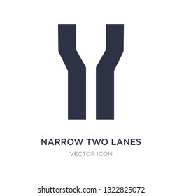narrow two lanes icon on white background. Simple element illustration from Maps and Flags concept. narrow two lanes sign icon symbol design.