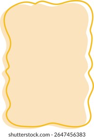 Narrow vertical tag with golden wavy border, suitable for elegant branding, stationery, or retro-themed packaging.
