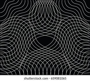 Narrow white stripes on a black background